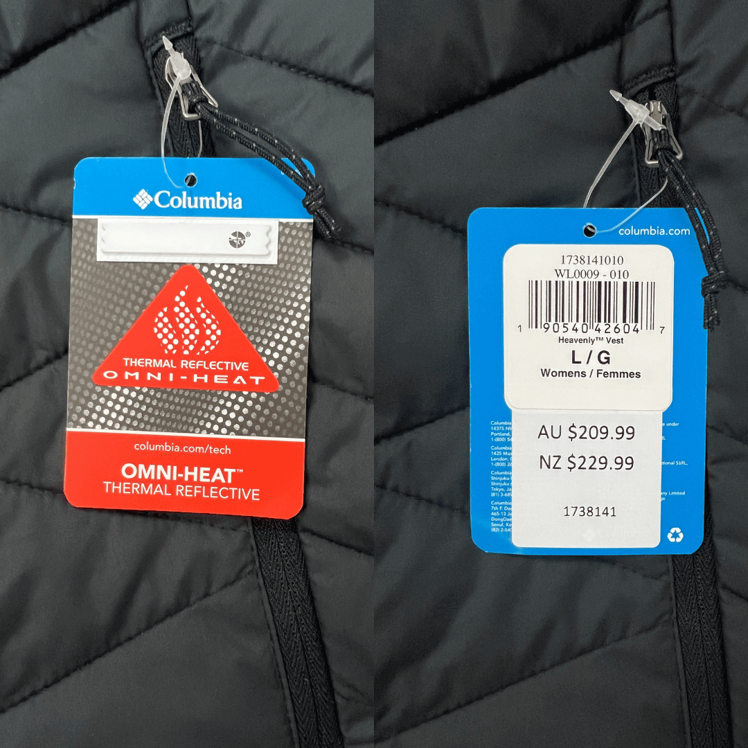 Tag Detail on the Columbia Women's Heavenly Insulated Large
