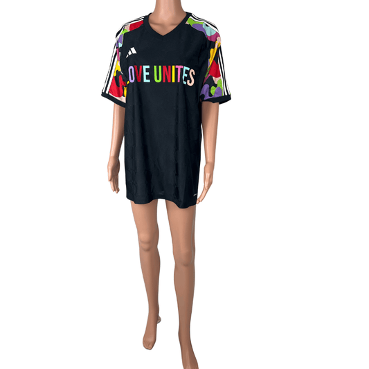Front view of the Adidas Men's Love Unites Tiro Jersey