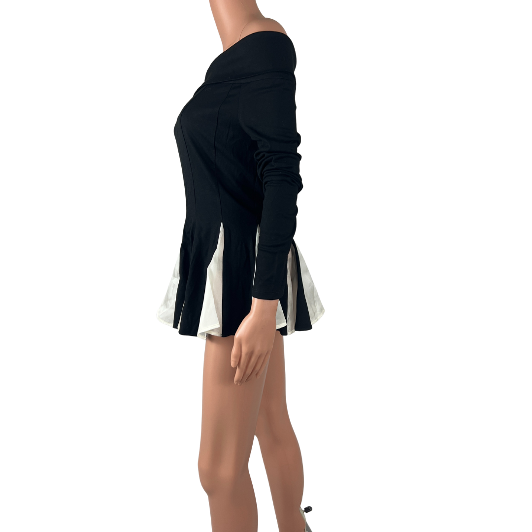 Side view of the ODTF Off the Shoulder Top