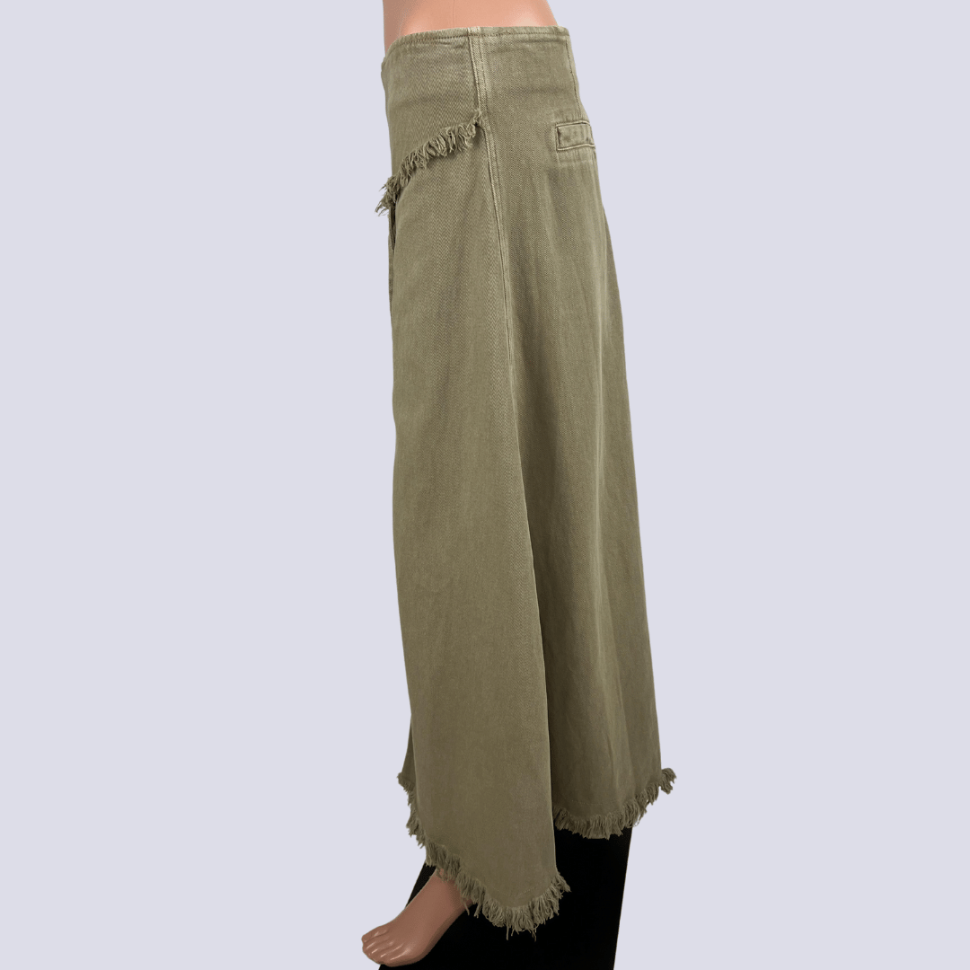 Lioness Khaki Denim Skirt