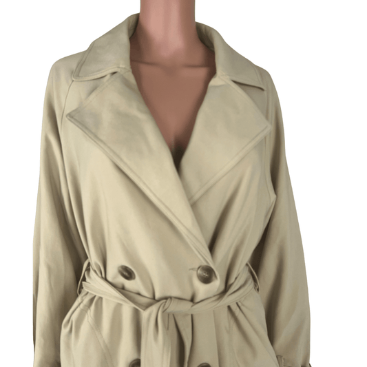 Front detail view of the Ceres Life Classic Trench Coat