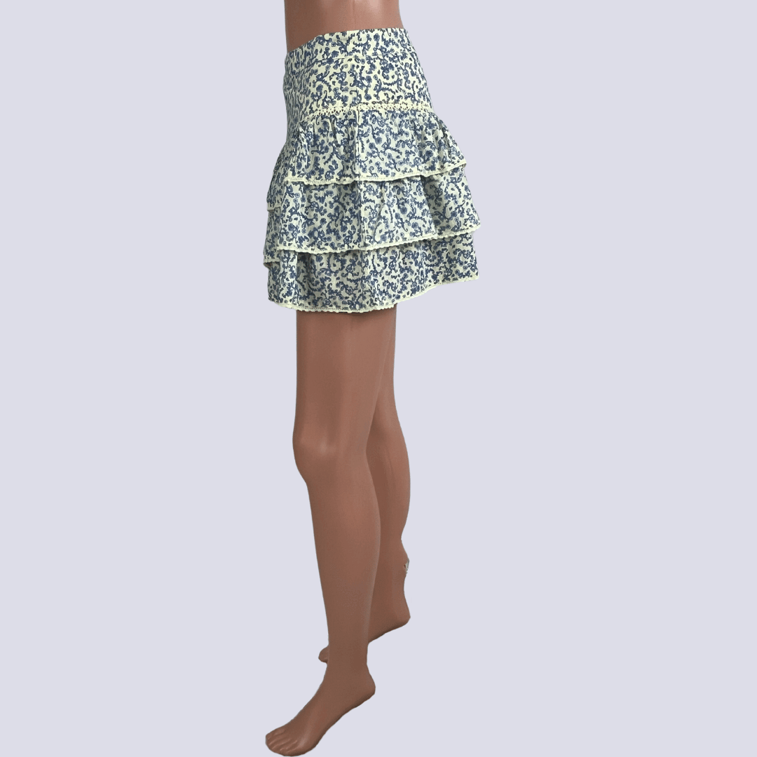 Side view of the Cotton On Floral Tierred Mini