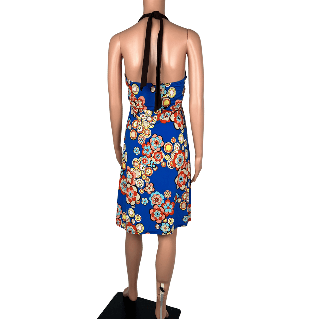 SO-U 70's Floral Halter Neck Dress 10