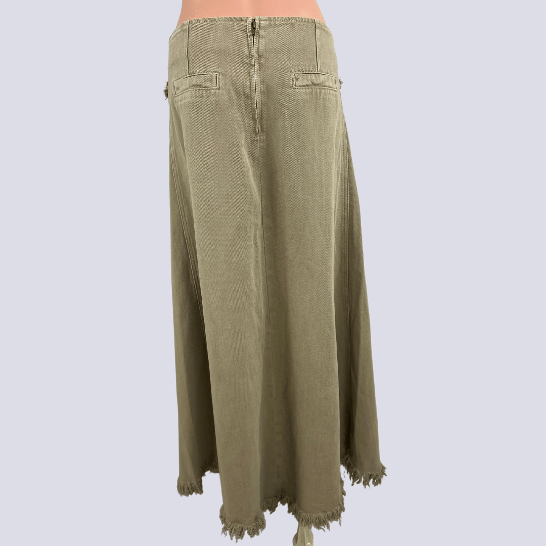 Lioness Khaki Denim Skirt