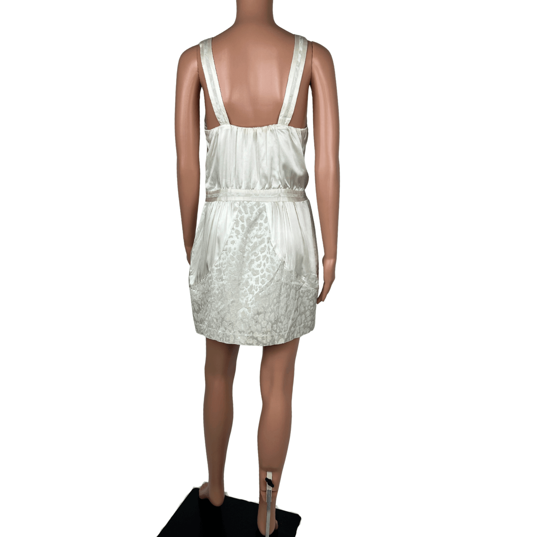 Seduce Silk Cream Mini Dress 10