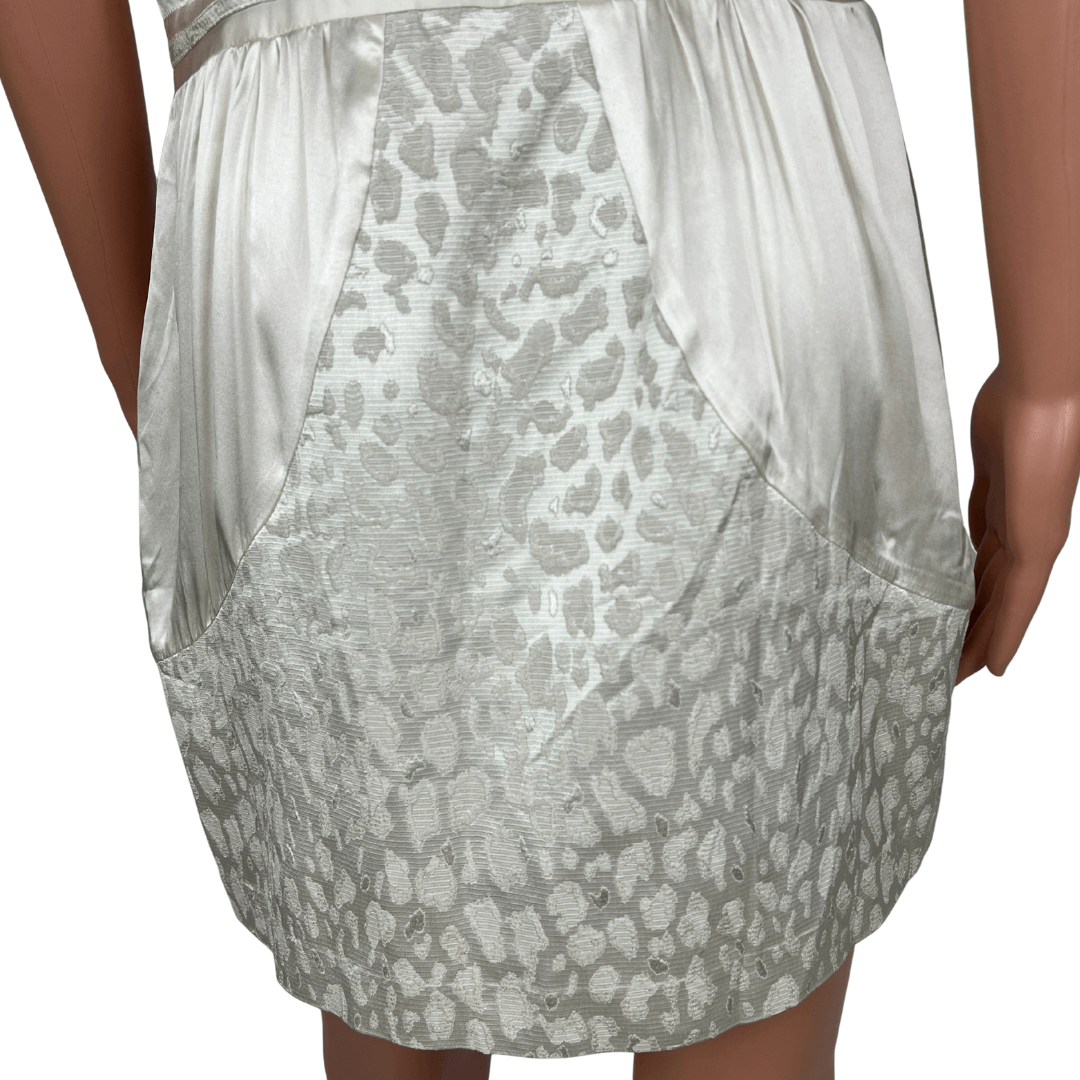 Seduce Silk Cream Mini Dress 10