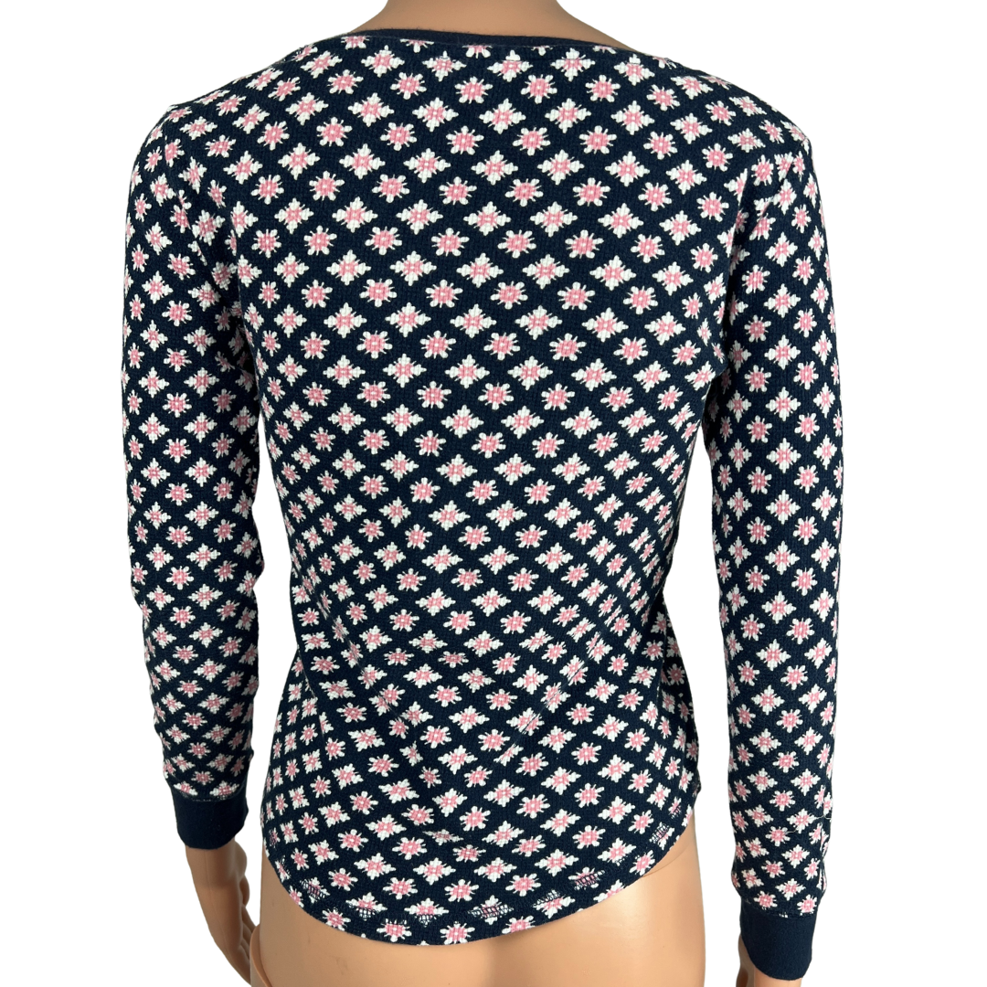 Back view of the Mix Women's Floral Long Sleeve Top