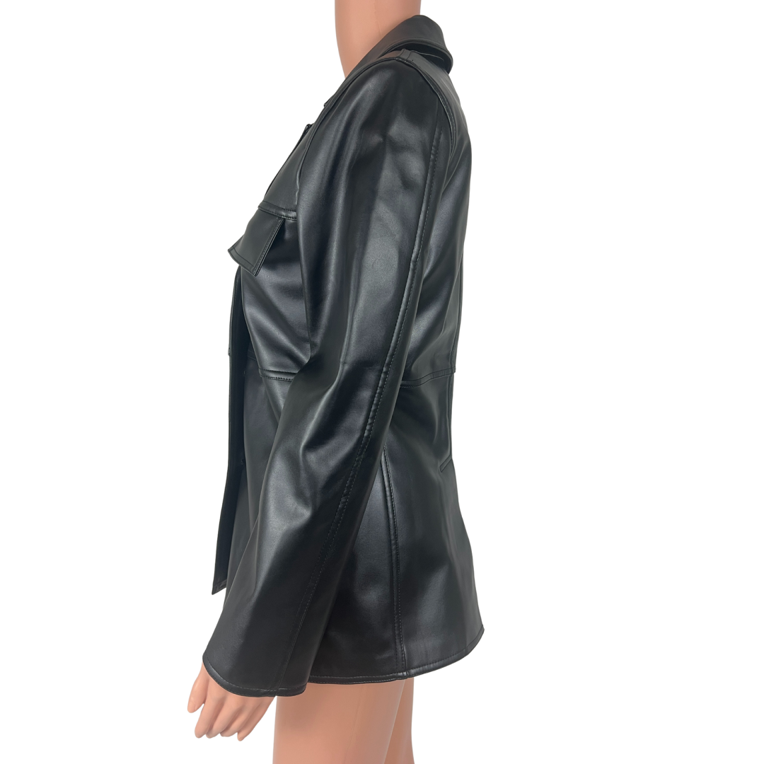 Valentino Faux Leather Jacket Small