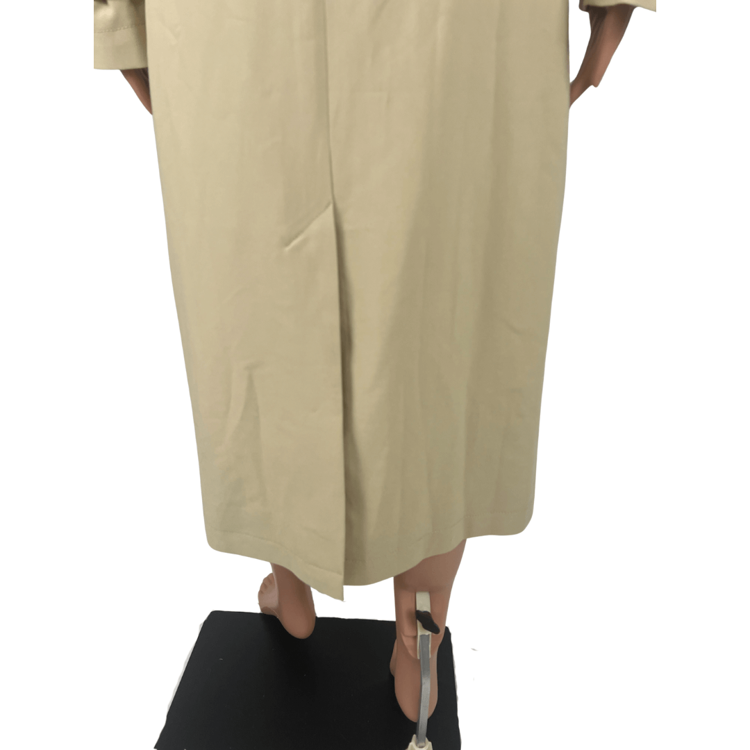 Back hem view of the Ceres Life Classic Trench Coat