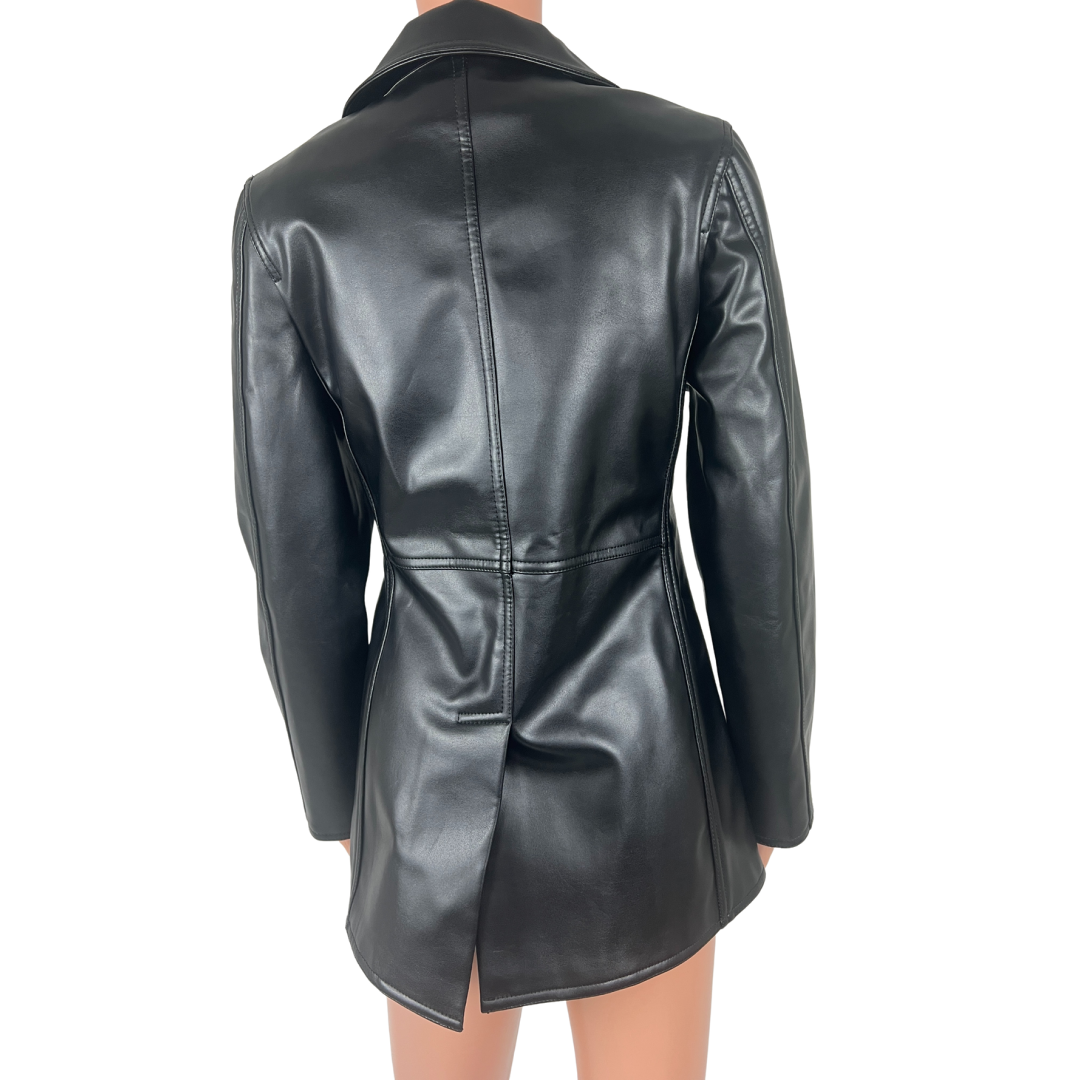 Valentino Faux Leather Jacket Small