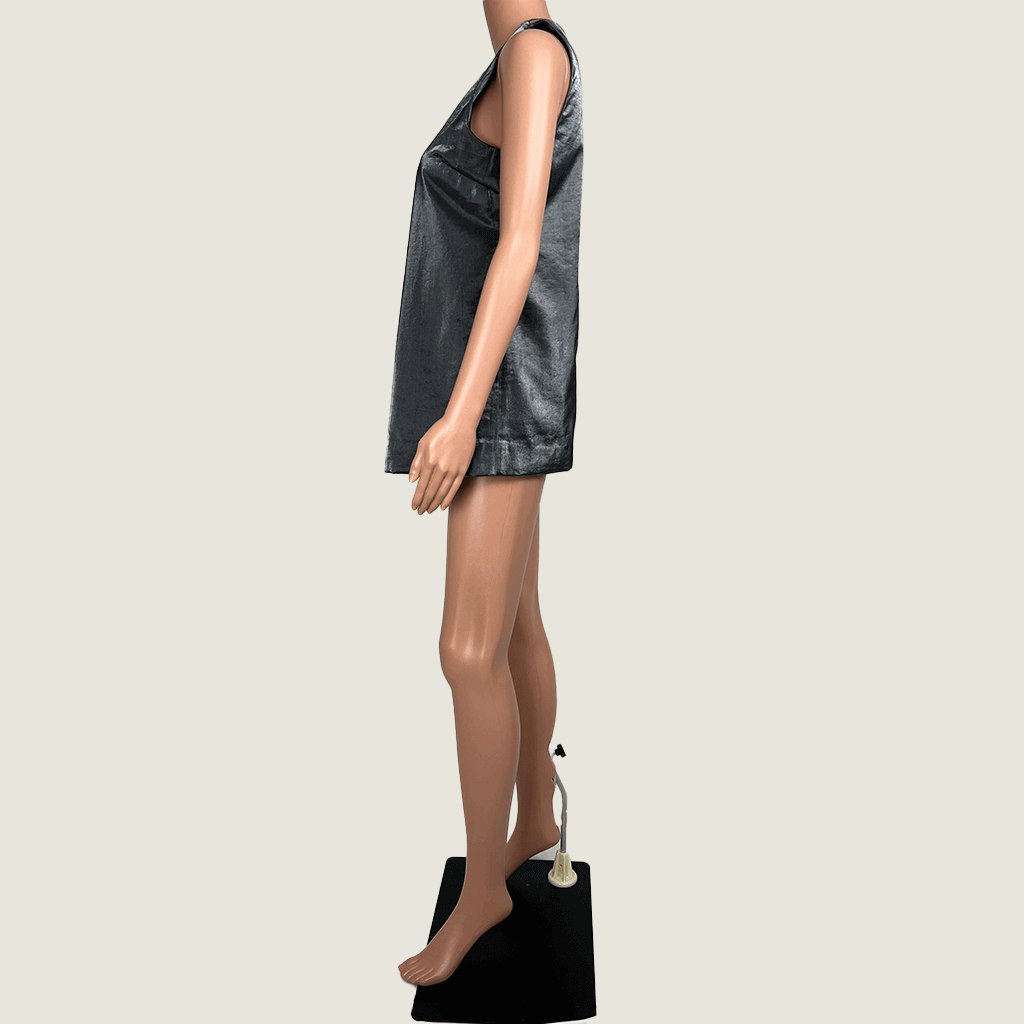 ASOS Metallic Silver Mini Dress Side