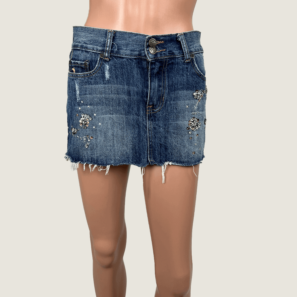 Abercrombie & Fitch Denim Mini Skirt Front