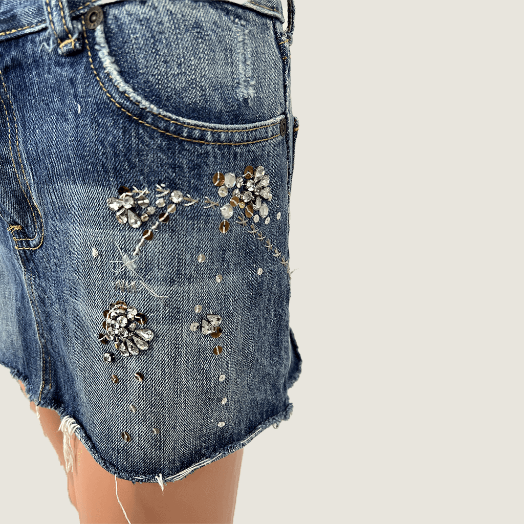 Abercrombie & Fitch Denim Mini Skirt Side
