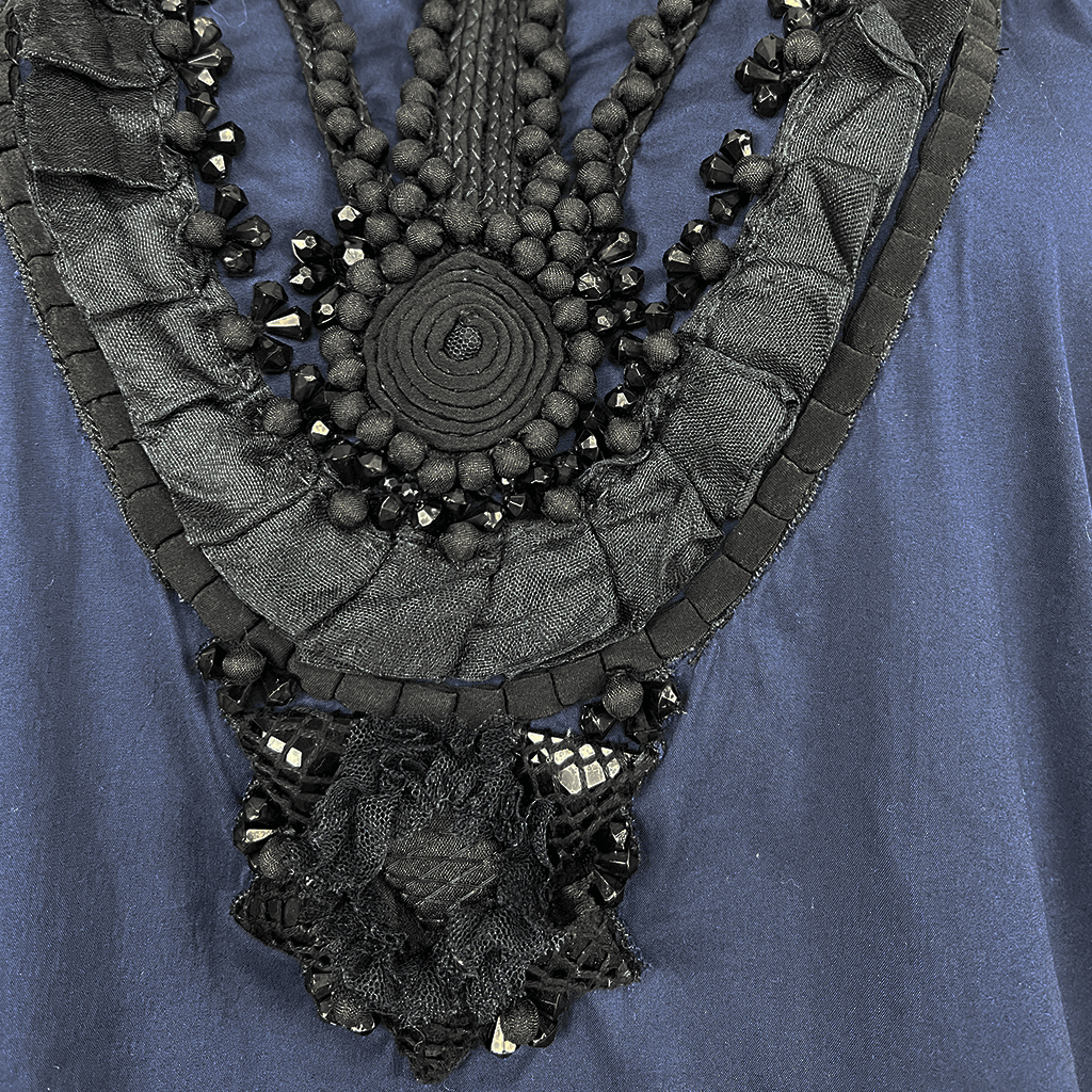 Adam Lippes Navy Sleeveless Top Detail
