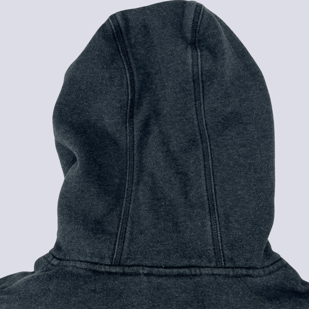 Back hoodie detail view of the Adidas Black Sports Hoodie Medium