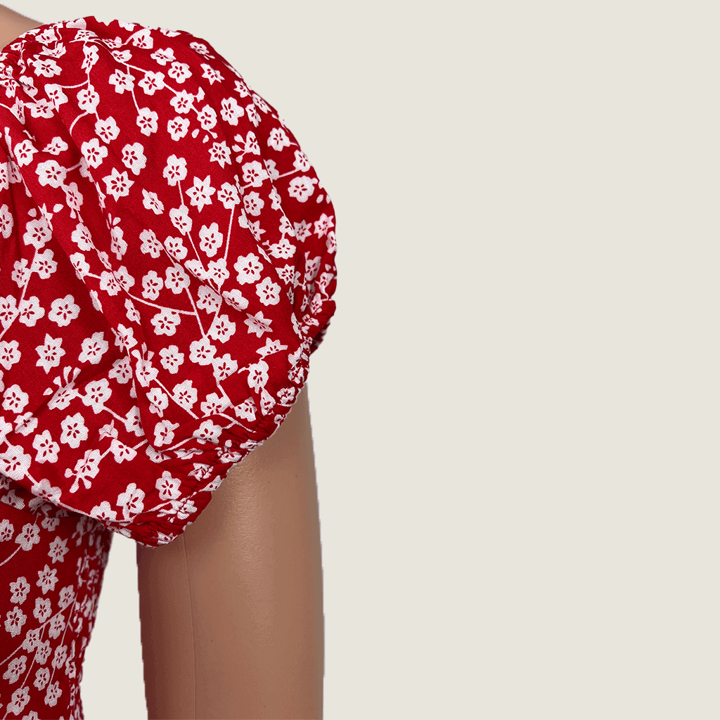 allabouteve Cherrie Shirred Mdi Dress Cap Sleeve