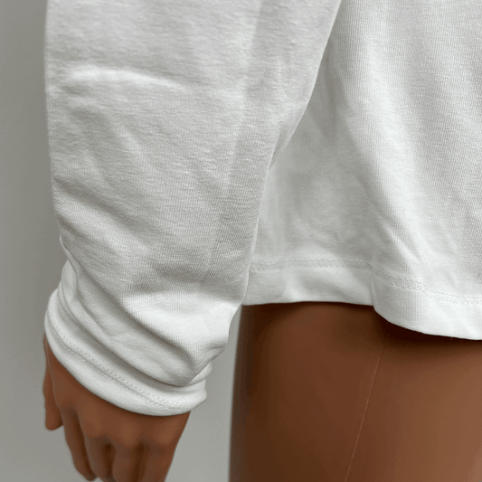Asos Design White Long Sleeve T-Shirt Cuff