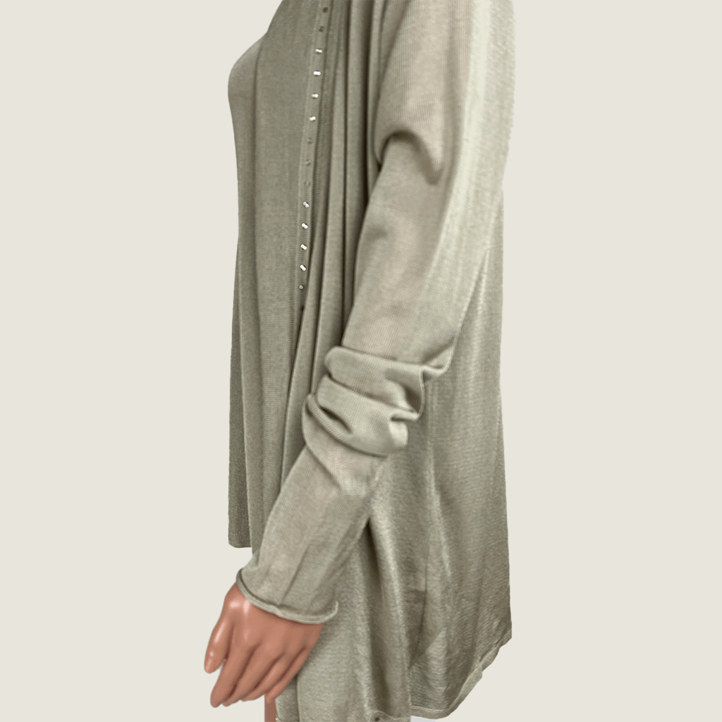 Side close up view Avantgarde Knit Cami And Cardigan Set