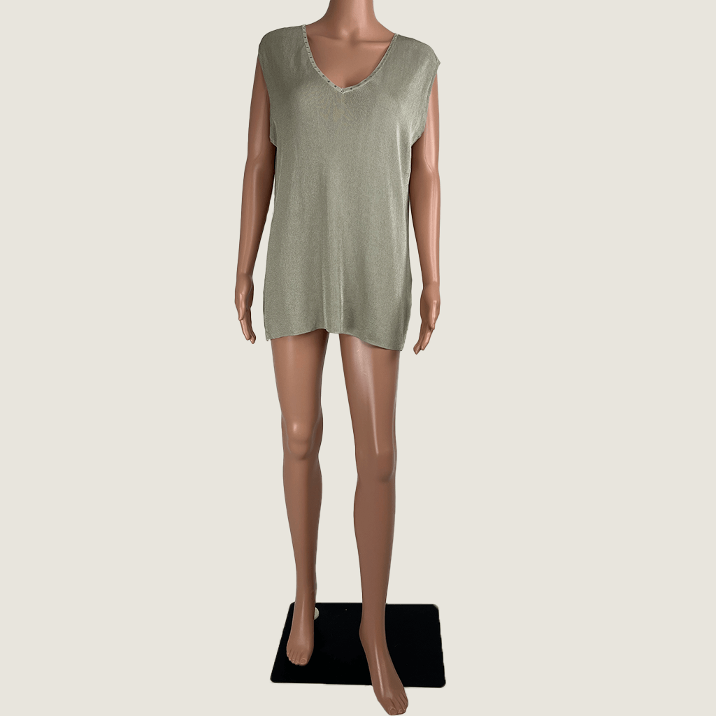 Front View Avantgarde Knit Sleeveless Cami