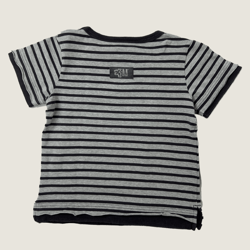 B3M Boys Striped T-Shirt Back