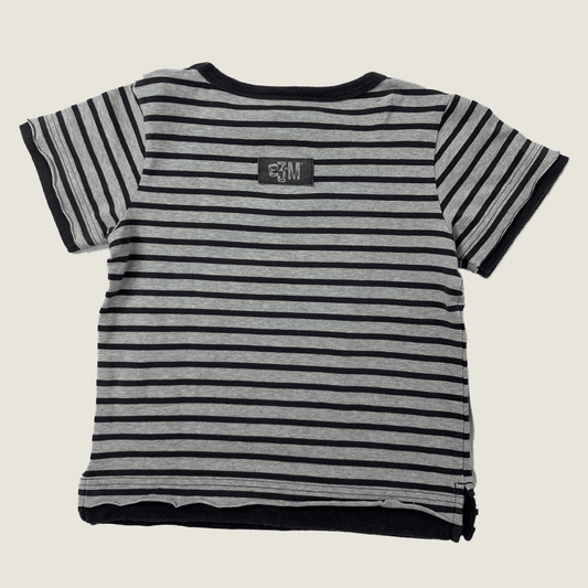 B3M Boys Striped T-Shirt Back