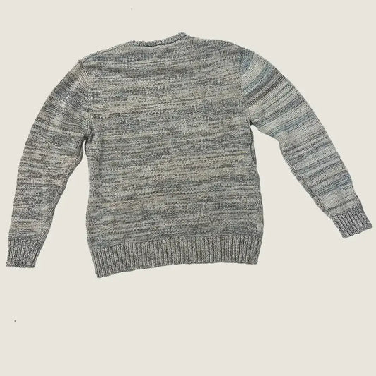 Back view of the Men's Barney Cools Heather Knit Dawn jumper