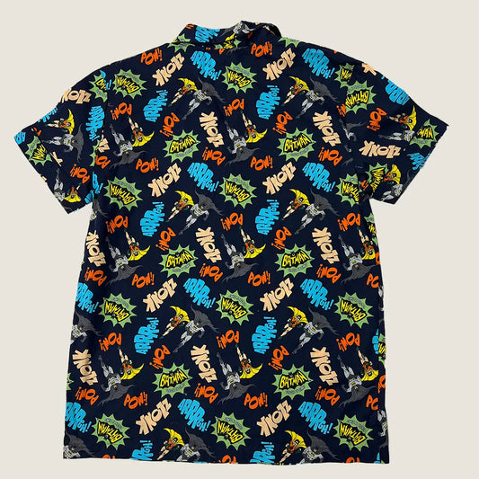 Back View of The View Batman Button-Up Short Sleeve PJ Shirt
