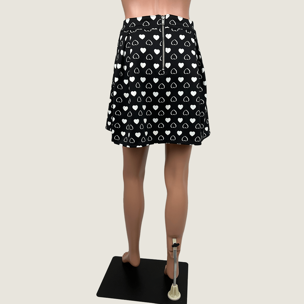 Bethany Mota Heart Print Mini Skirt Back