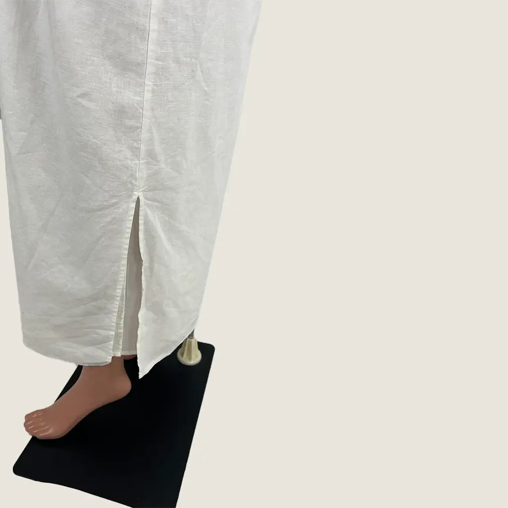 Cuff View of the Brave+True White Sleeveless Isabella Dress