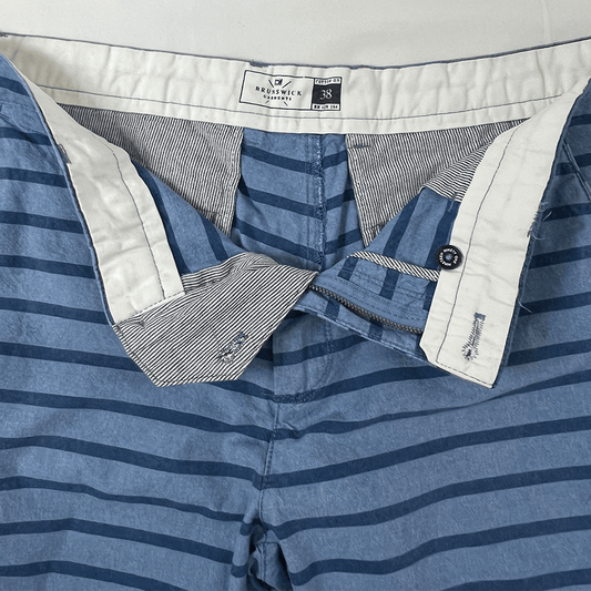 Brunswick Garments Men's Striped Shorts Waist Detail