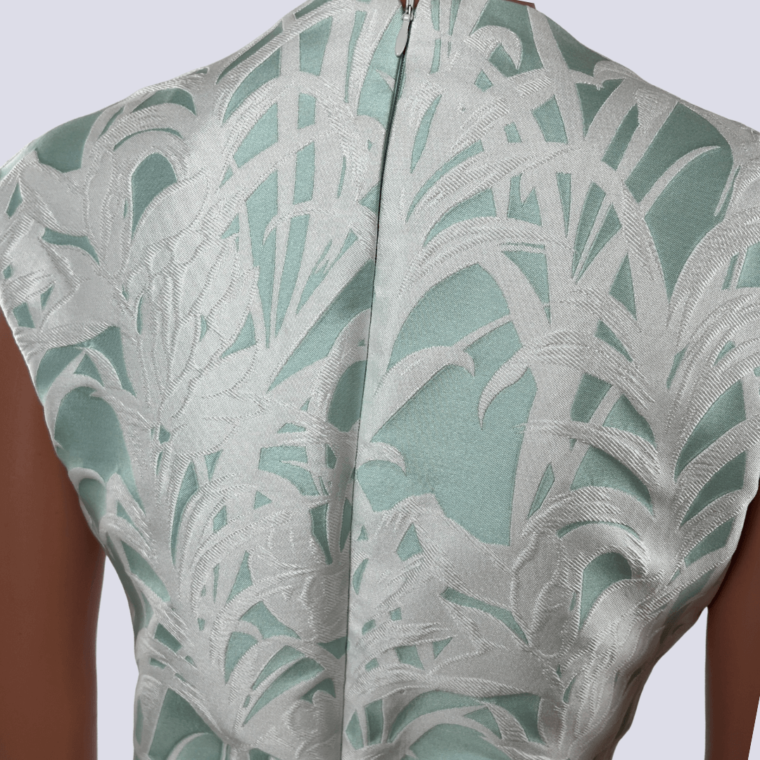 Back zip detail view of the Carla Zampatti floral midi dress