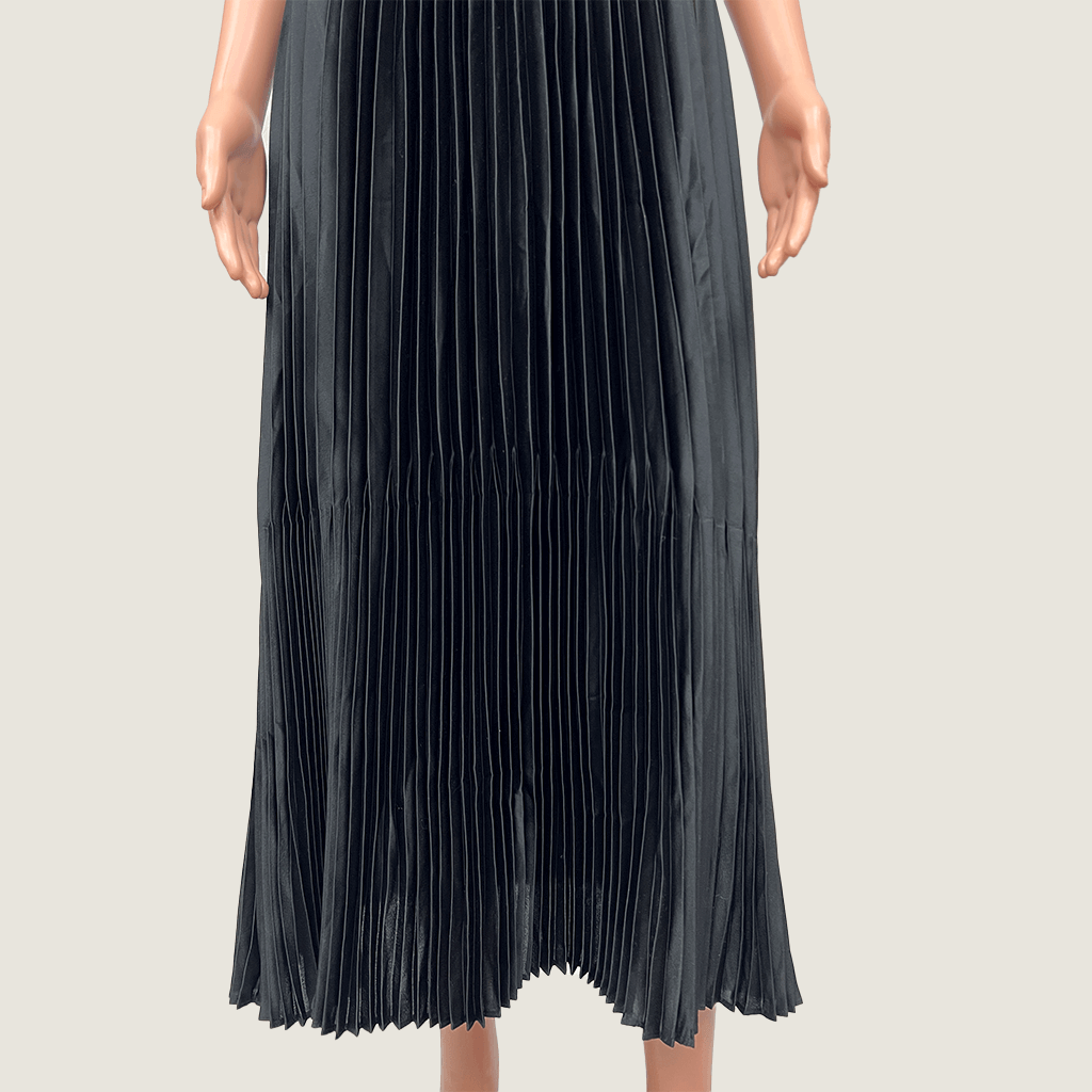 Chancery Pleated Maxi Dress Pleat Detail