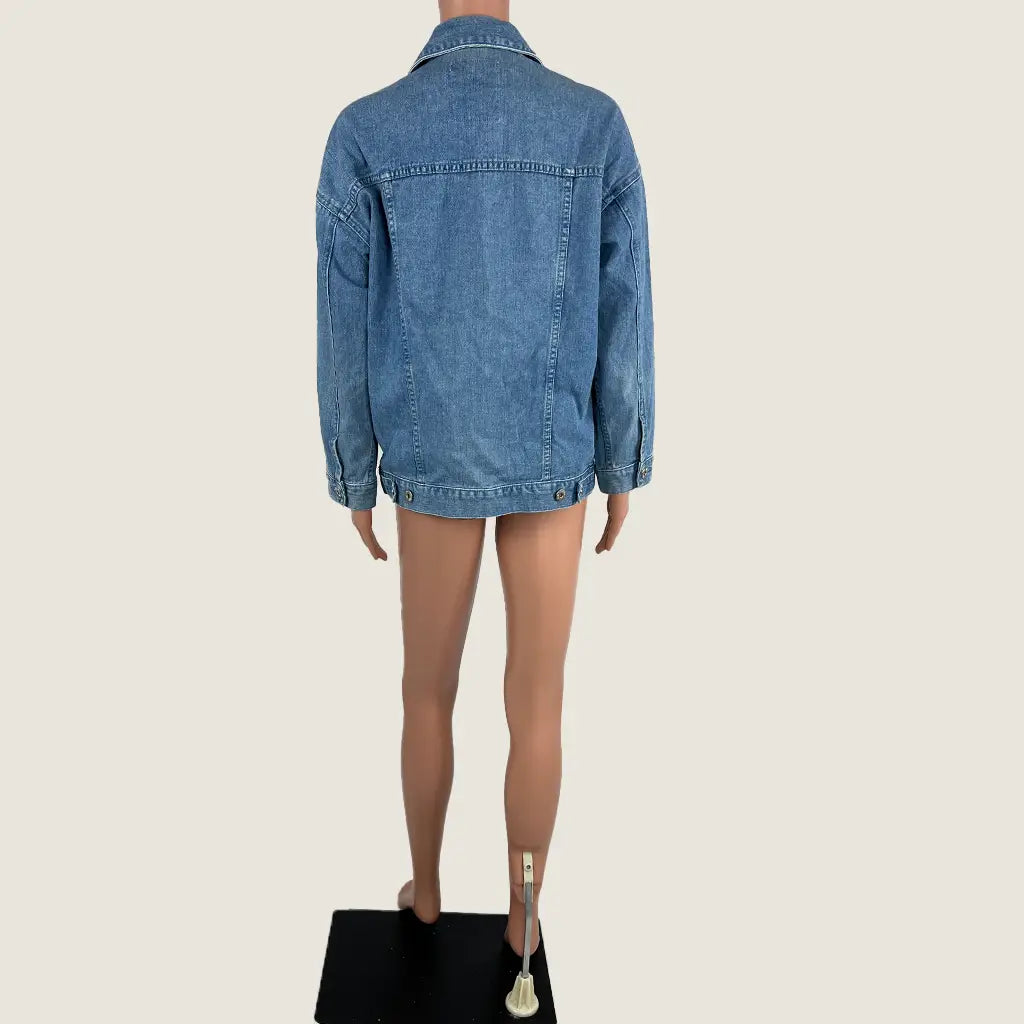 Back View of the Chocoolate Denim Jacket