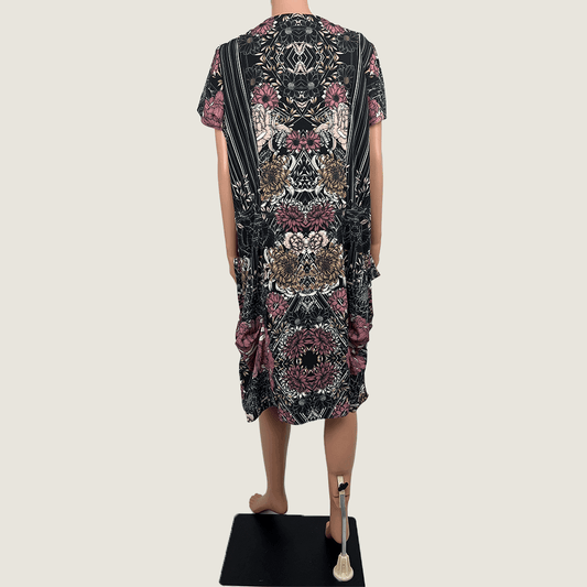 City Chic Summer Floral Midi Dress Back