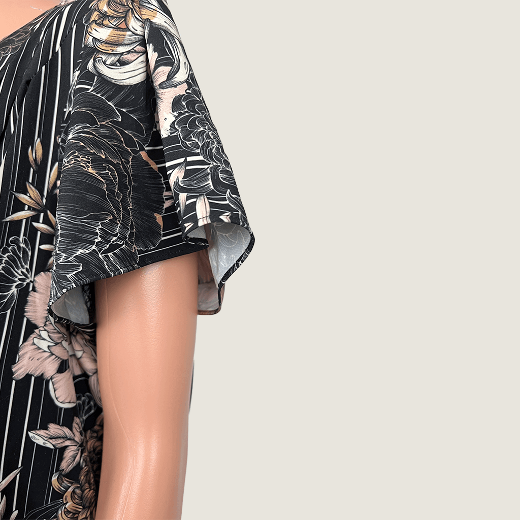 City Chic Summer Floral Midi Dress Sleeve