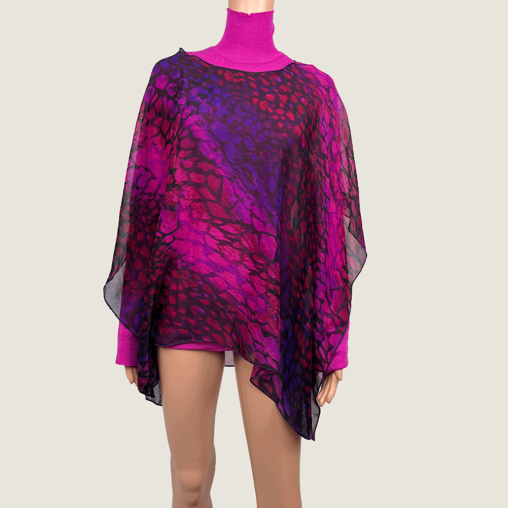 Clover Love Kaftan Style Crepe Butterfly Top Layered