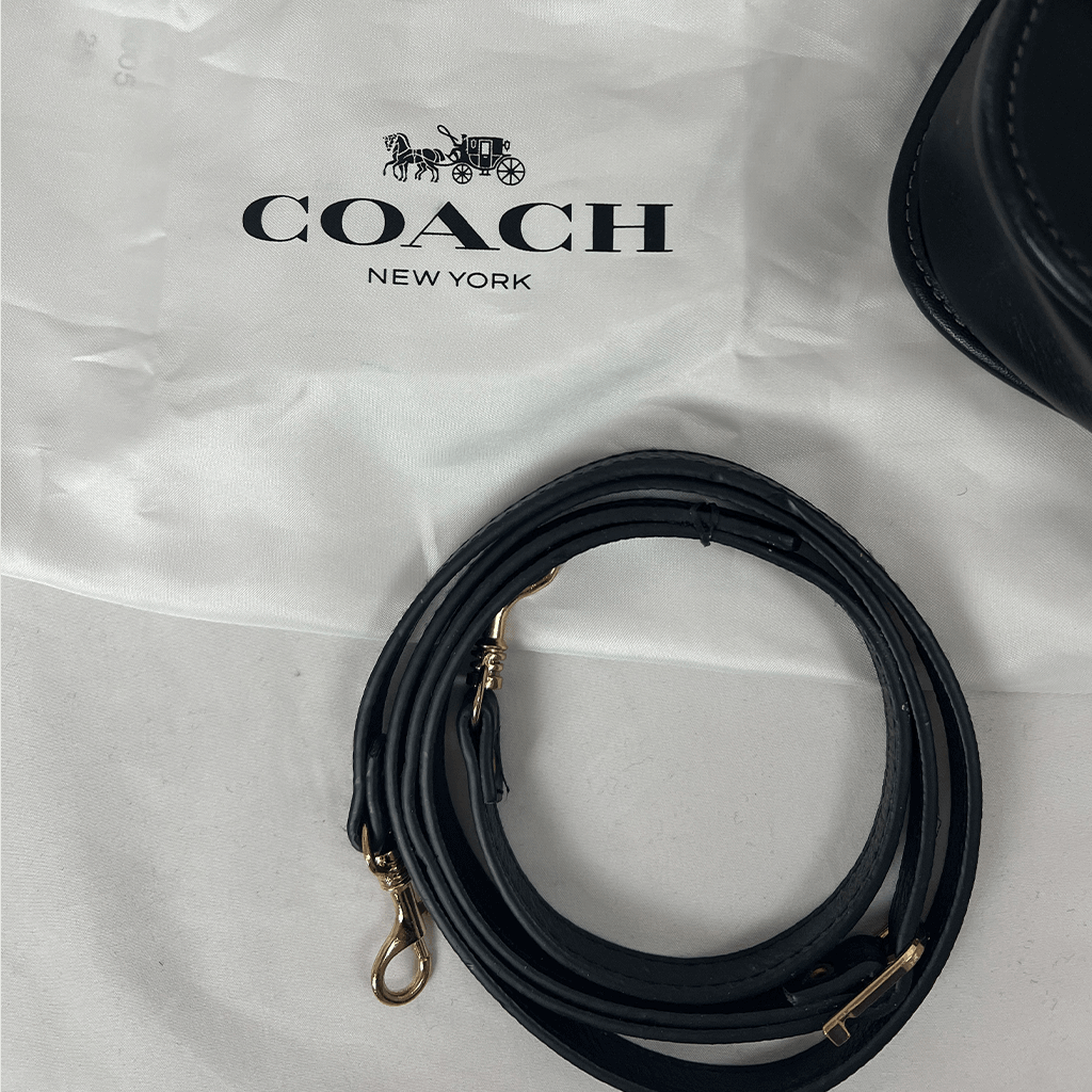 Shoulder strap detail of the Coach Swinger 20 Bag