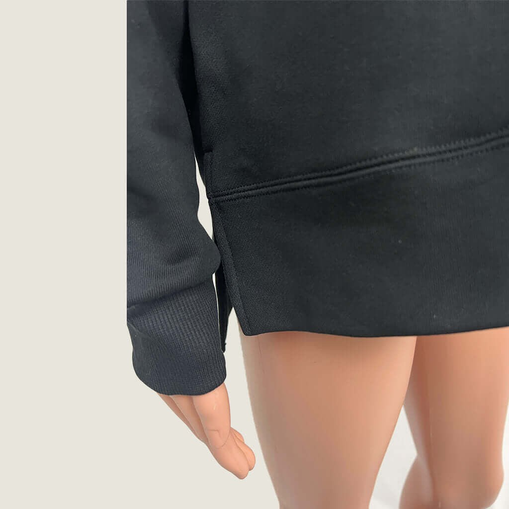 Decjuba Logo Sweat Black Front Hem