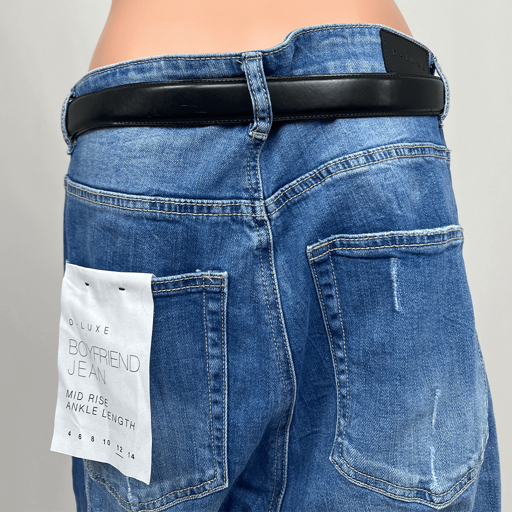 D-Luxe Ripped Boyfriend Jean Back Detail