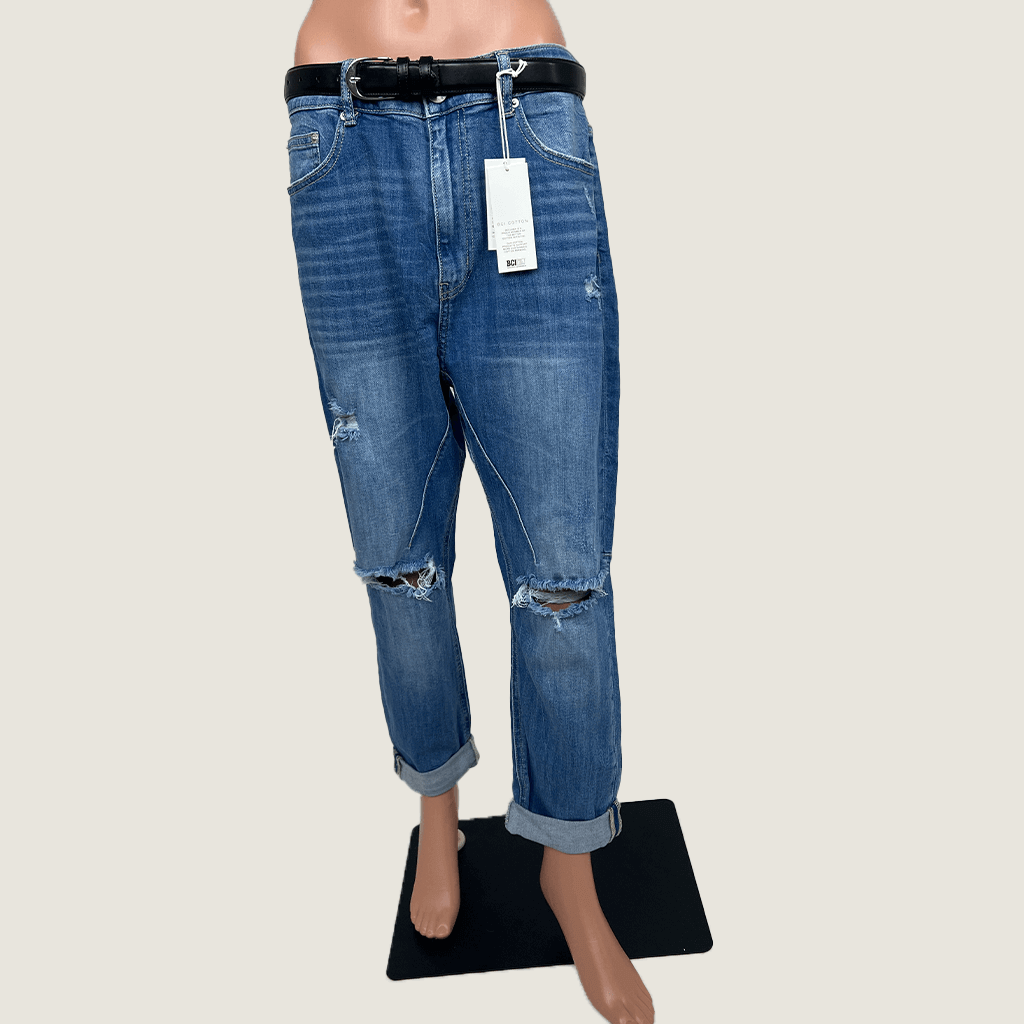 D-Luxe Ripped Boyfriend Jean Front