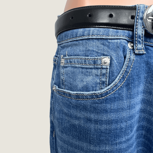 D-Luxe Ripped Boyfriend Jean Pocket Detail