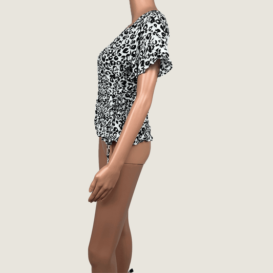 Danni Minogue Leopard Print Blouse Side