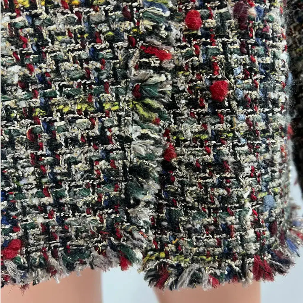 Front Detail View of the Desigual Women's Chaq Drave Knit Woven Jacket