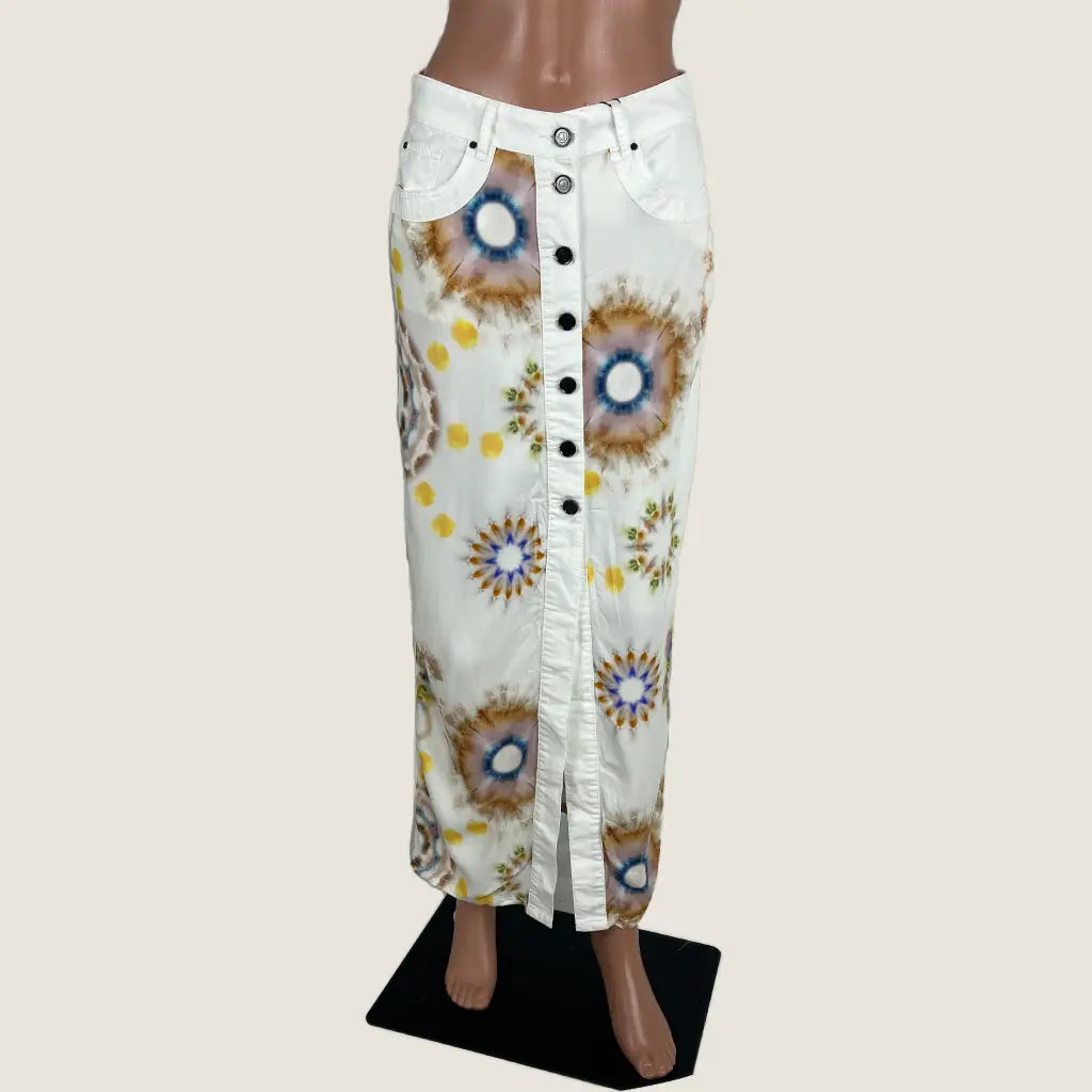 Front View of the Desigual Tie Die Maxi Skirt