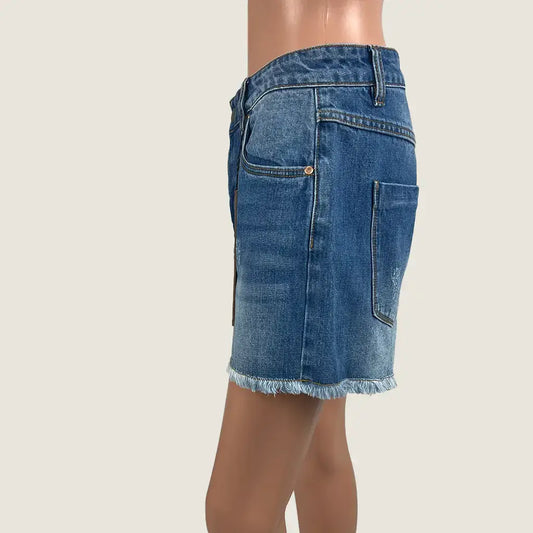 Side view of the Dricoper Tatiana Rodeo High Shorts
