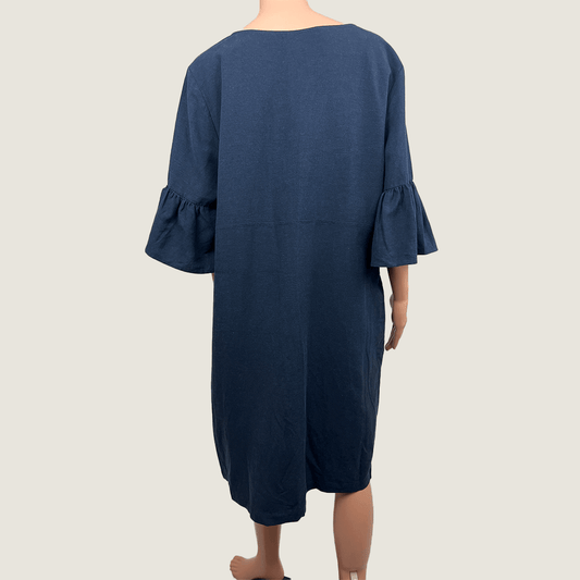 Elm Ellie Linen Blend Midi Dress Back