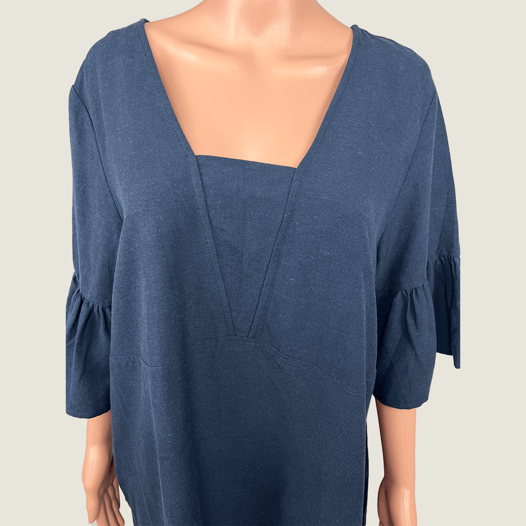 Elm Ellie Linen Blend Midi Dress Bust Detail
