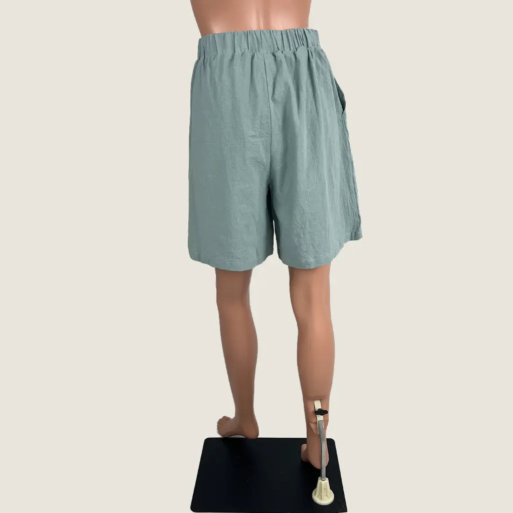 Back View of the Emery Rose Green Shorts