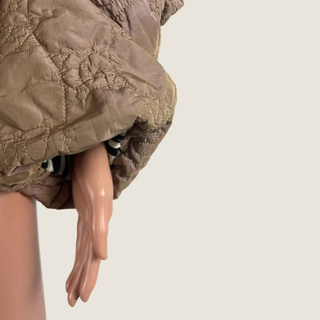 Front Cuff Detail View of the Emporio Armani, Quilted Jacket