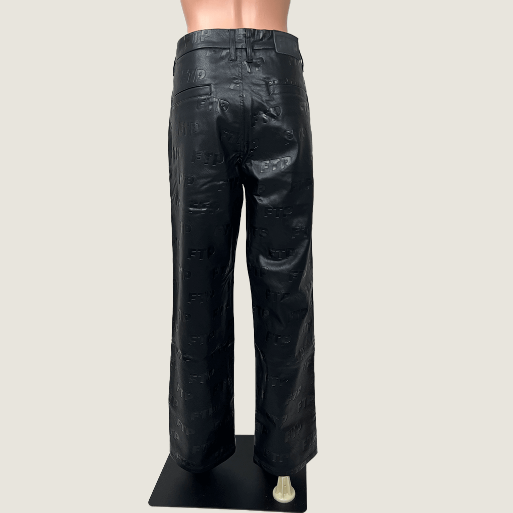 FTP All Over Print Faux Leather Pants Back
